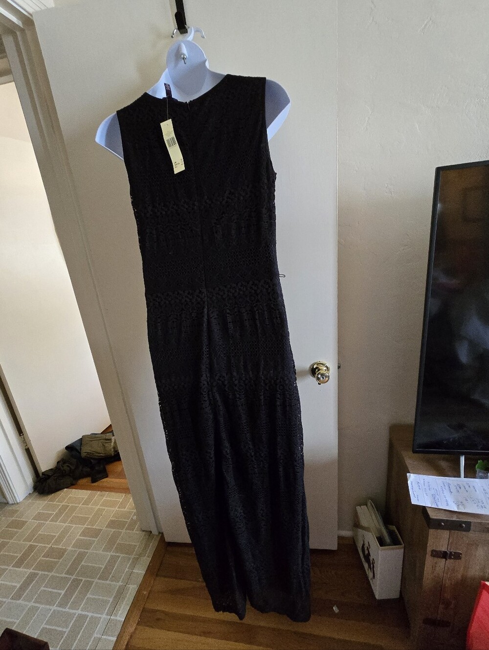 Long Tall Sally Black Lace Detail Maxi Dress – Size 12 – NWT - Picture 7 of 9